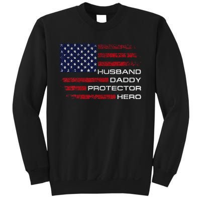 Husband Daddy Protector Hero Fathers Day Sweatshirt