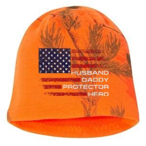 Husband Daddy Protector Hero Fathers Day Kati - Camo Knit Beanie