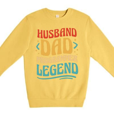 Husband Dad Programmer Legend Premium Crewneck Sweatshirt