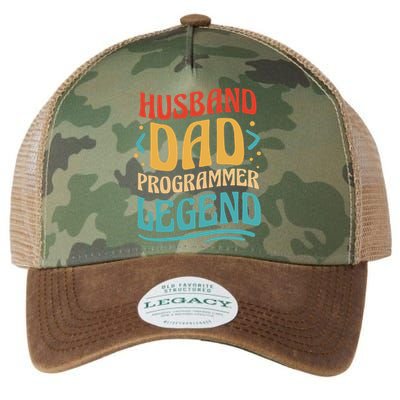 Husband Dad Programmer Legend Legacy Tie Dye Trucker Hat