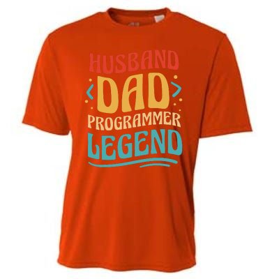 Husband Dad Programmer Legend Cooling Performance Crew T-Shirt