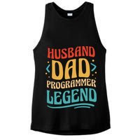 Husband Dad Programmer Legend Ladies PosiCharge Tri-Blend Wicking Tank