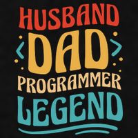 Husband Dad Programmer Legend Ladies PosiCharge Tri-Blend Wicking Tank