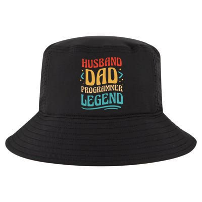 Husband Dad Programmer Legend Cool Comfort Performance Bucket Hat