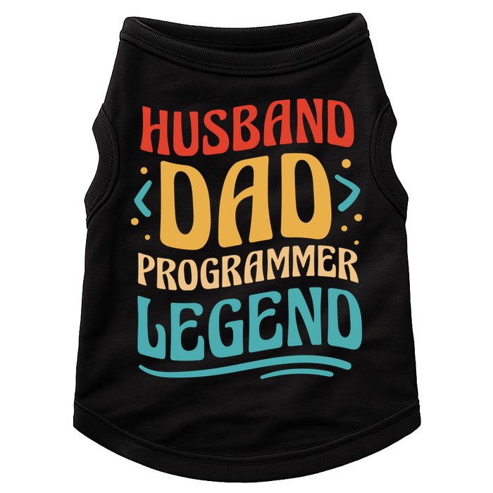 Husband Dad Programmer Legend Doggie Tank