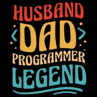 Husband Dad Programmer Legend USA-Made Doggie Bandana