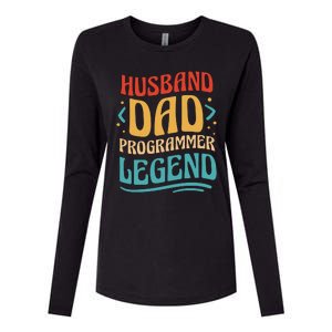 Husband Dad Programmer Legend Womens Cotton Relaxed Long Sleeve T-Shirt