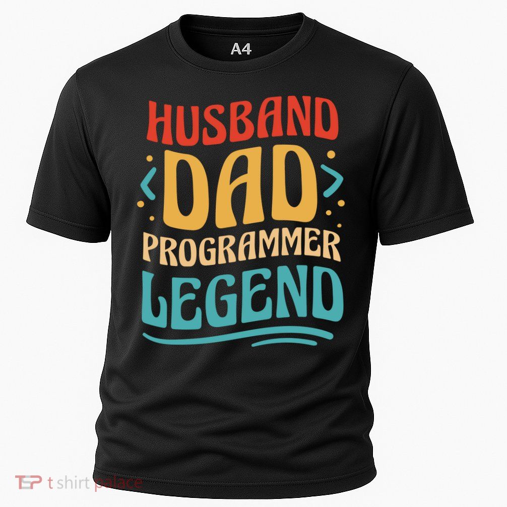 Husband Dad Programmer Legend Cooling Performance Crew T-Shirt