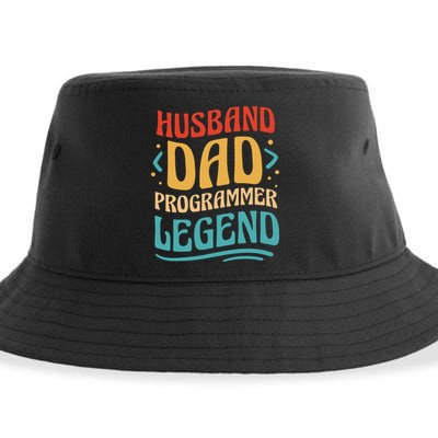 Husband Dad Programmer Legend Sustainable Bucket Hat