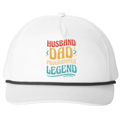 Husband Dad Programmer Legend Snapback Five-Panel Rope Hat