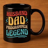 Husband Dad Programmer Legend 11oz C Handle Ceramic Mug