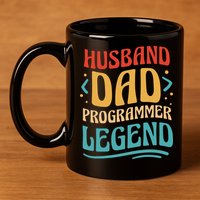 Husband Dad Programmer Legend 11oz C Handle Ceramic Mug