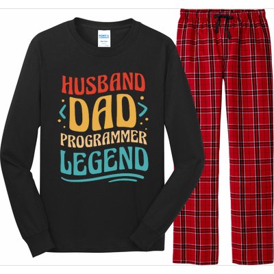 Husband Dad Programmer Legend Long Sleeve Pajama Set