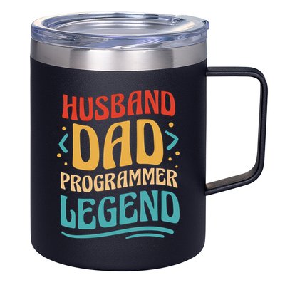 Husband Dad Programmer Legend 12oz Stainless Steel Coffee Mug