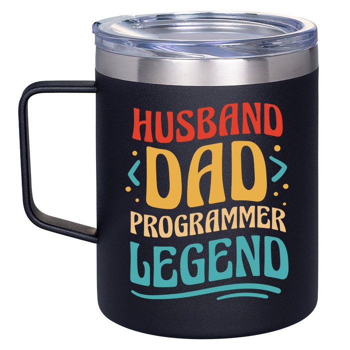 Husband Dad Programmer Legend 12oz Stainless Steel Coffee Mug
