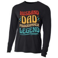 Husband Dad Programmer Legend Cooling Performance Long Sleeve Crew
