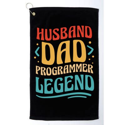 Husband Dad Programmer Legend Golf Towel
