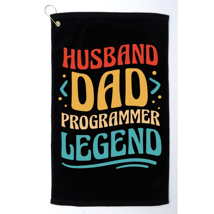 Husband Dad Programmer Legend Golf Towel