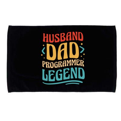 Husband Dad Programmer Legend Microfiber Hand Towel
