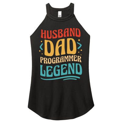 Husband Dad Programmer Legend Women's Perfect Tri Rocker Tank