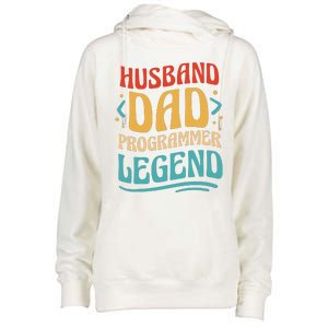 Husband Dad Programmer Legend Womens Funnel Neck Pullover Hood