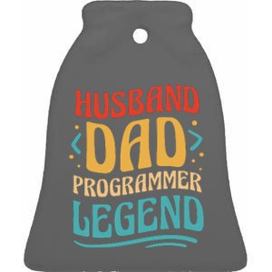 Husband Dad Programmer Legend Ceramic Bell Ornament