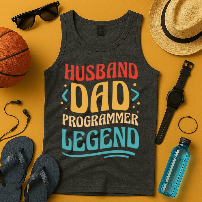 Husband Dad Programmer Legend Tank Top