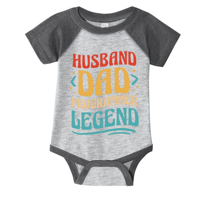 Husband Dad Programmer Legend Infant Baby Jersey Bodysuit