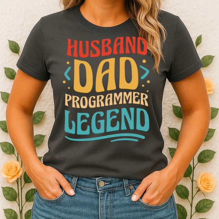 Husband Dad Programmer Legend Womens T-Shirt