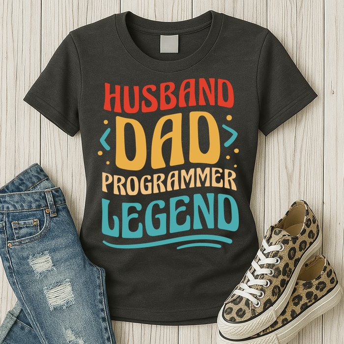 Husband Dad Programmer Legend Womens T-Shirt