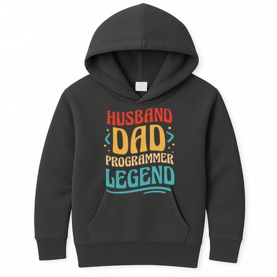 Husband Dad Programmer Legend Kids Hoodie