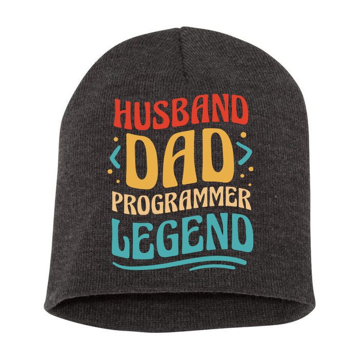 Husband Dad Programmer Legend Short Acrylic Beanie