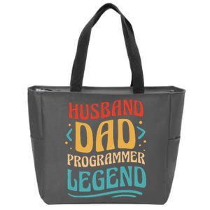 Husband Dad Programmer Legend Zip Tote Bag