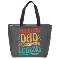 Husband Dad Programmer Legend Zip Tote Bag