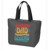 Husband Dad Programmer Legend Zip Tote Bag