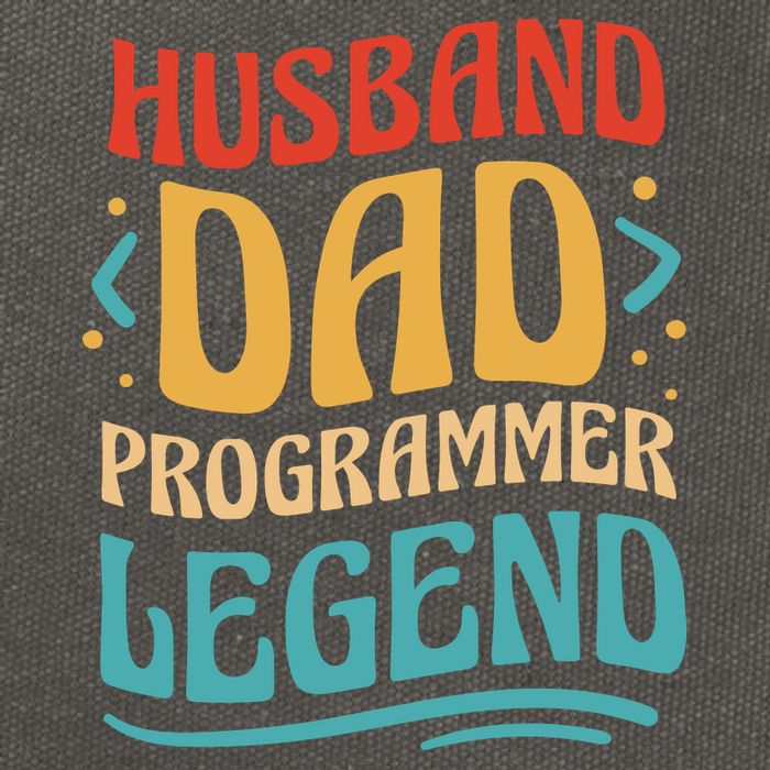 Husband Dad Programmer Legend Cotton Canvas Backpack