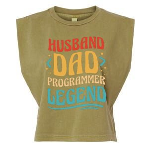 Husband Dad Programmer Legend Garment-Dyed Women's Muscle Tee