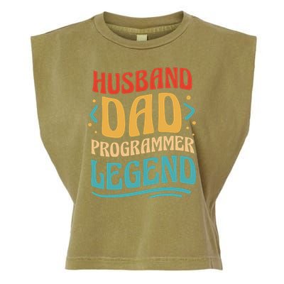 Husband Dad Programmer Legend Garment-Dyed Women's Muscle Tee