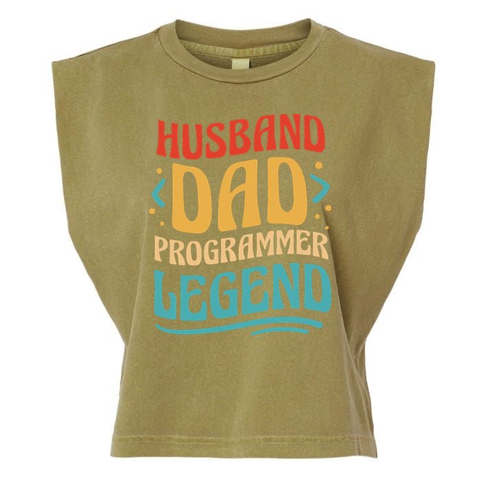 Husband Dad Programmer Legend Garment-Dyed Women's Muscle Tee