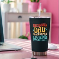 Husband Dad Programmer Legend Permanent Decal Sticker