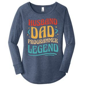 Husband Dad Programmer Legend Women's Perfect Tri Tunic Long Sleeve Shirt