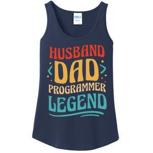 Husband Dad Programmer Legend Ladies Essential Tank