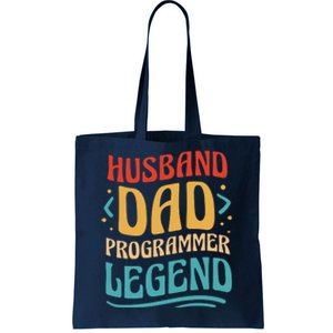 Husband Dad Programmer Legend Tote Bag