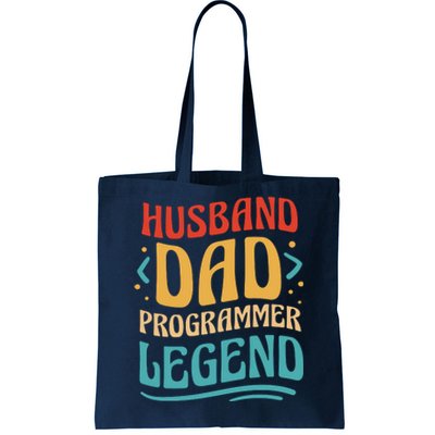 Husband Dad Programmer Legend Tote Bag