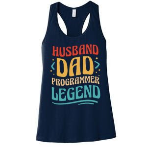 Husband Dad Programmer Legend Women's Racerback Tank