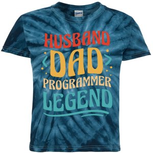 Husband Dad Programmer Legend Kids Tie-Dye T-Shirt