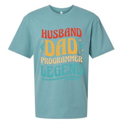 Husband Dad Programmer Legend Sueded Cloud Jersey T-Shirt