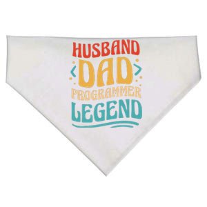 Husband Dad Programmer Legend USA-Made Doggie Bandana