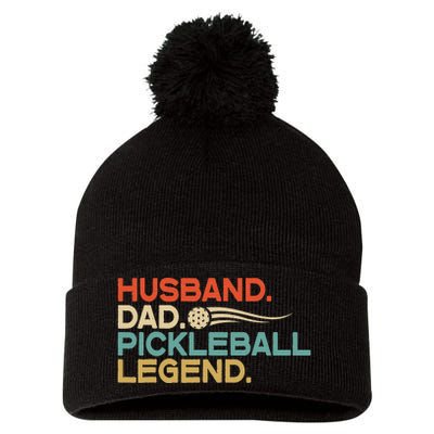 Husband Dad Pickleball Legend Father's Day Pom Pom 12in Knit Beanie