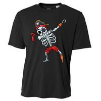 Halloween Dabbing Pirate Skeleton Funny Dab Cooling Performance Crew T-Shirt